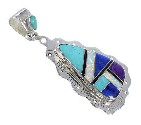 Multicolor And Sterling Silver Southwest Pendant YX67824